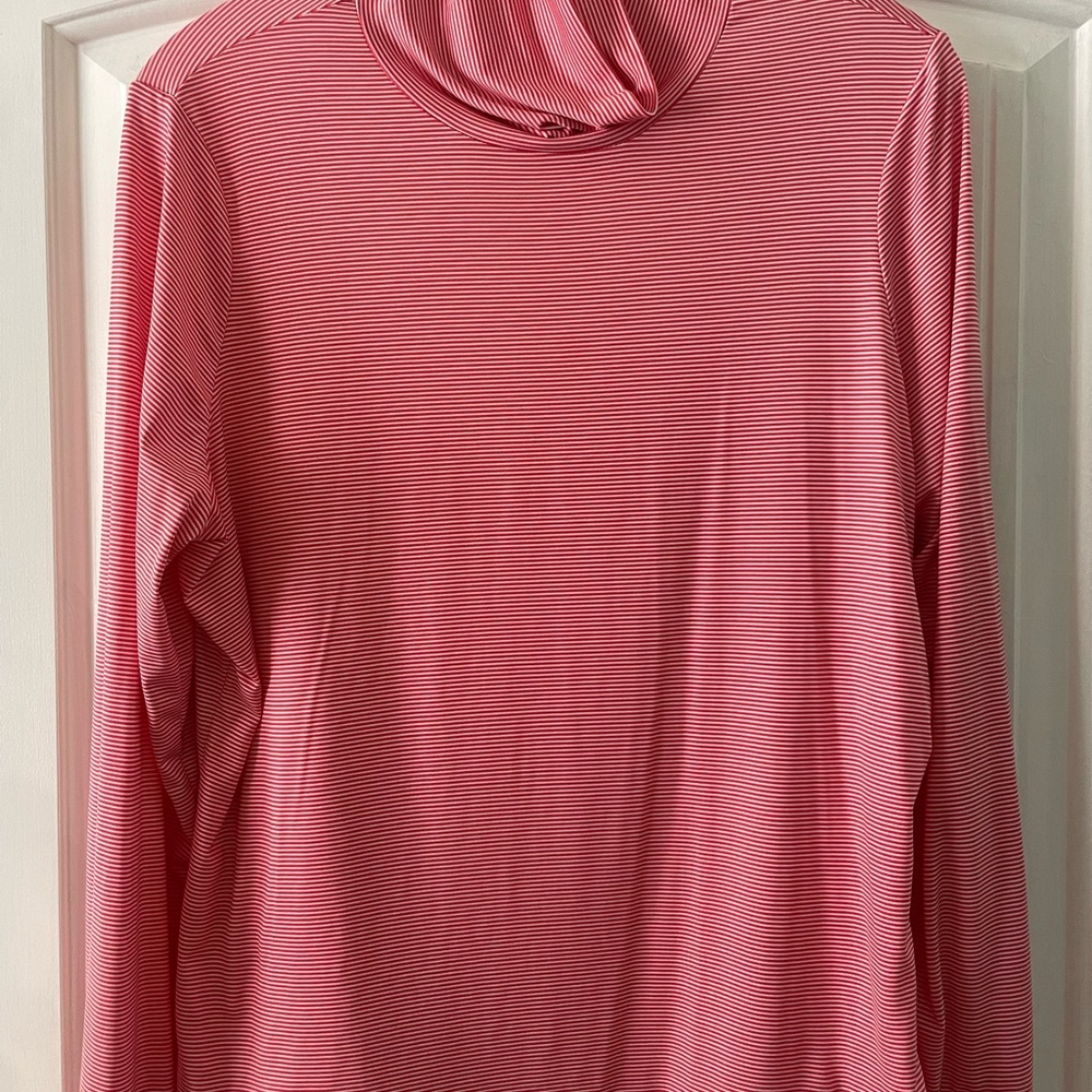 Lands end red and white striped turtleneck.